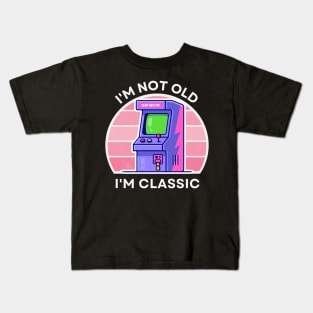 I'm not old, I'm Classic | Arcade | Retro Hardware | Vintage Sunset | Gamer girl | '80s '90s Video Gaming Kids T-Shirt